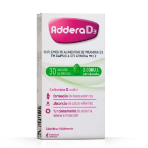 Vitamina D Addera D3 2.000UI 30 Cápsulas