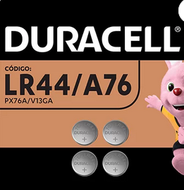 Bateria eletrônica litio Duracell LR44 - 1.5v - BT 4 UN