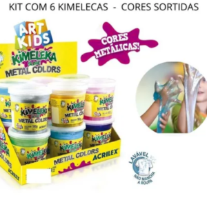 Slime Kimeleca Metalica C/6 180g Acrilex Lavavel Barato