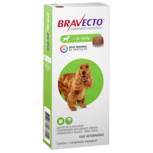 Antipulgas e Carrapatos Bravecto MSD para Cães de 10 a 20 kg