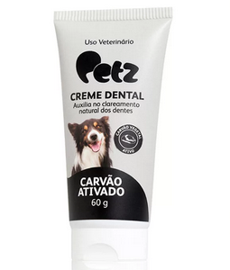 Creme Dental Petz Carvão Ativado para Cães e Gatos 60g