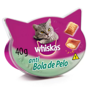 Petisco Whiskas Temptations Anti Bola de Pelo Para Gatos Adultos 40 g