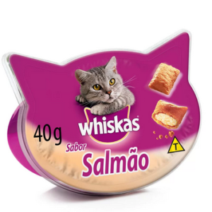 Petisco Whiskas Temptations para Gatos Adultos Sabor Salmão - 40g