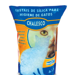 Areia Higiênica Chalesco com Cristais de Sílica para Gatos - 1,8kg
