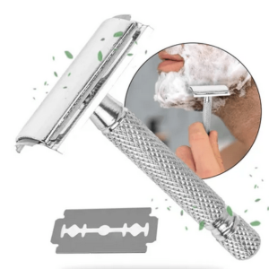 Barbeador Manual Aço Inox Novo Reutilizável Estilo Antigo